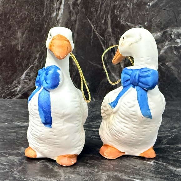 Blue Bow Goose Ornaments - Picture 5 of 11